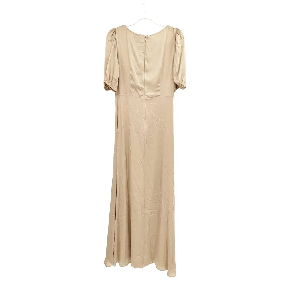 Sachin & Babi Alli Gown in‎ Champagne Size 8 NWT